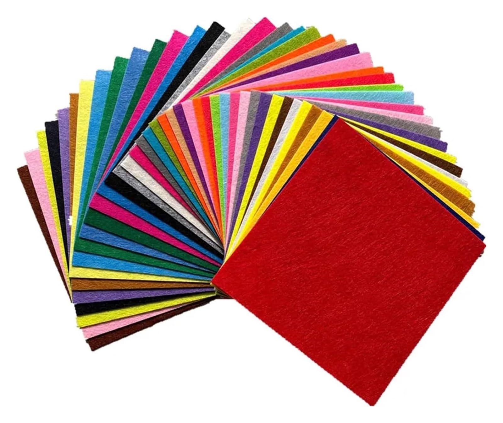 Color Felt Fabric Sheets, Felt Fabric Sheets Nonwoven Multicolor 20x20cm 8 inches 40pcs for Patchwork Craft Sewing