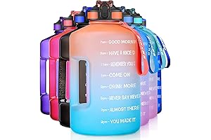 1 Gallon Water Bottle with Time Marker Motivational Water Bottle Jug