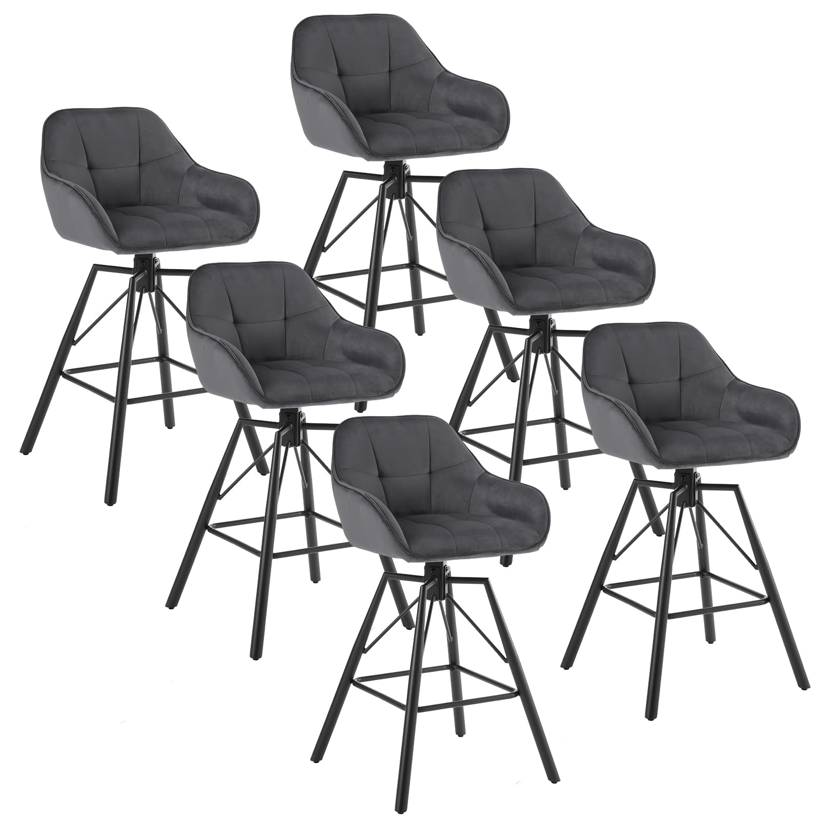 Barhocker, Tresenhocker Bistrohocker Mit Rückenlehne, Aus Samt Metall Bh273bd Borderaux3