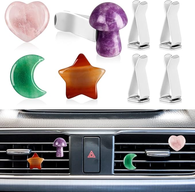 Tallew Crystals and Stones Car Vent Clips Car Accessories