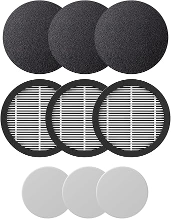 3 Pcs Hepa Air Inlet Filters & Fragrance tablets of Fieety V9 Vacuum Cleaner Stick, 99.99% Micron Capture