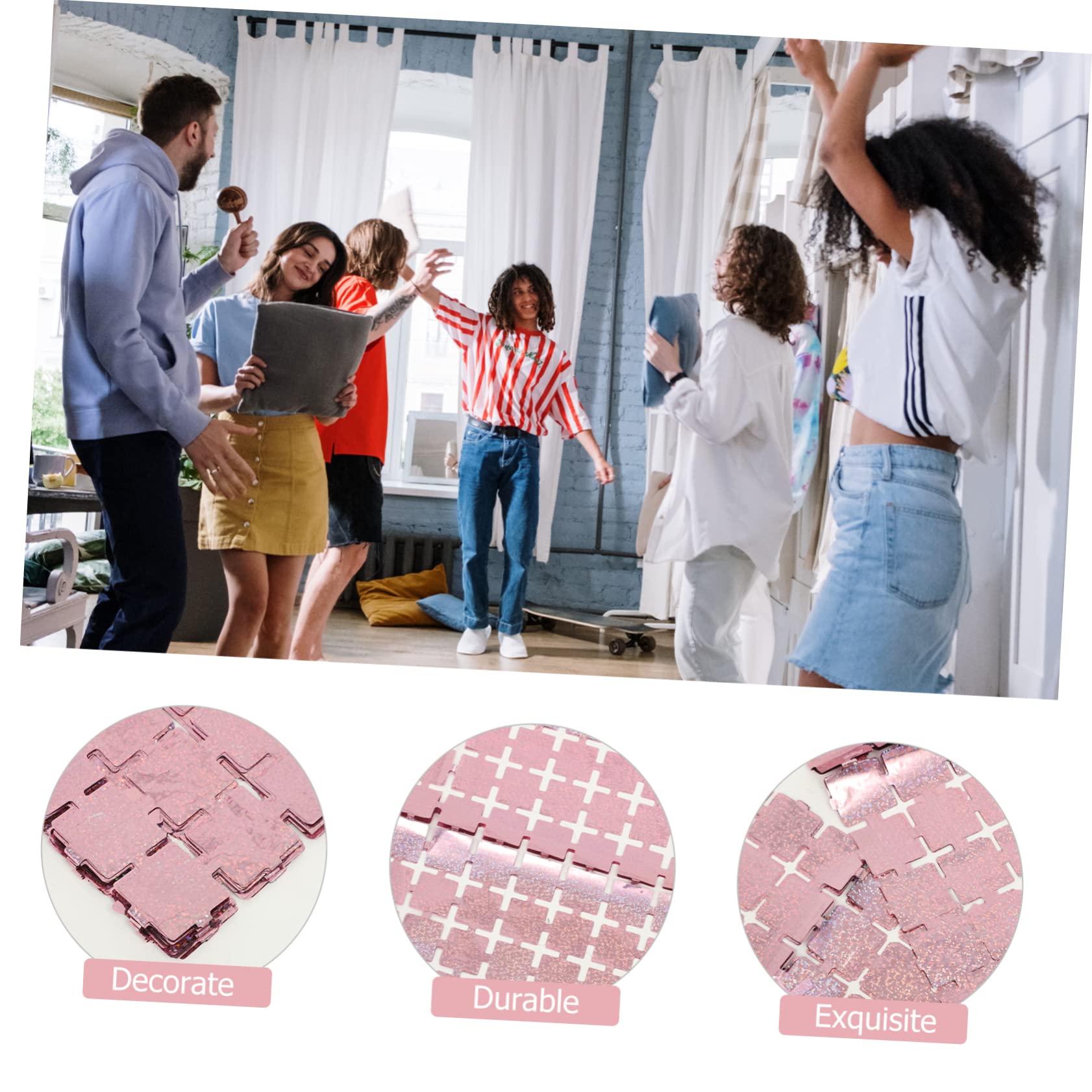 Cabilock Fringe Curtain Foil Decoration for Birthday and Wedding Backdrop Tinsel Streamers for Party Scene Layout Photo Booth Prop for Festive Celebrations