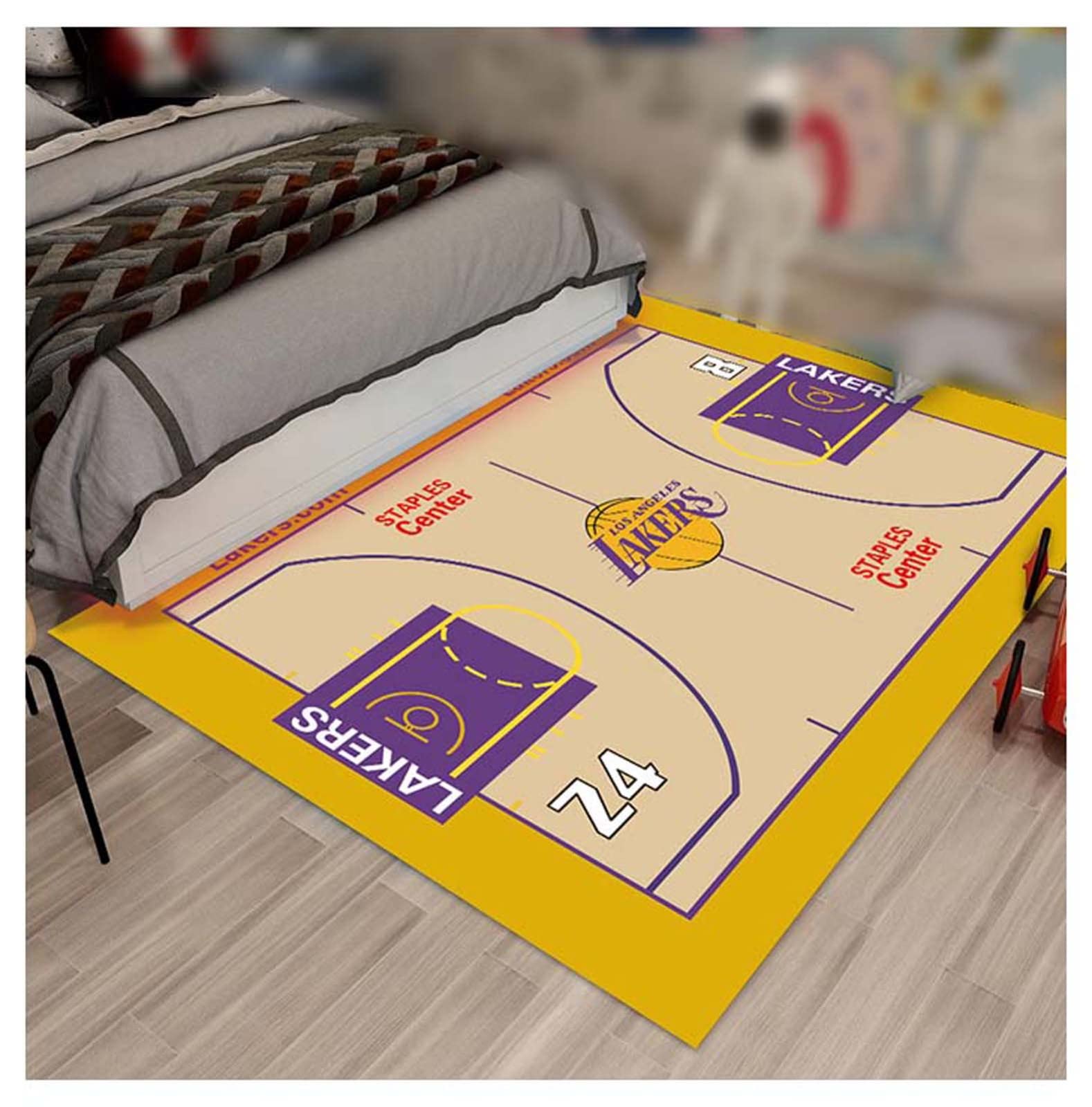 ☆新品☆ NBA レイカーズ　lakers ラグ　インテリア　絨毯　バスケ ☆新品☆ NBA レイカーズ lakers ラグ インテリア 絨毯 バスケ