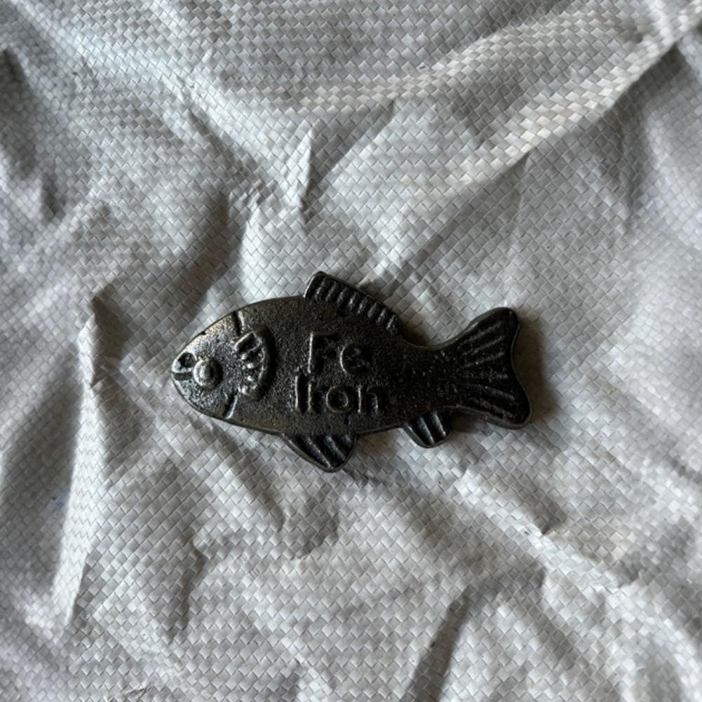 Lucky Iron Bird - Herramienta de cocina de hierro natural para anemia y deficiencia de hierro para peces sanos, hierro fundido reutilizable