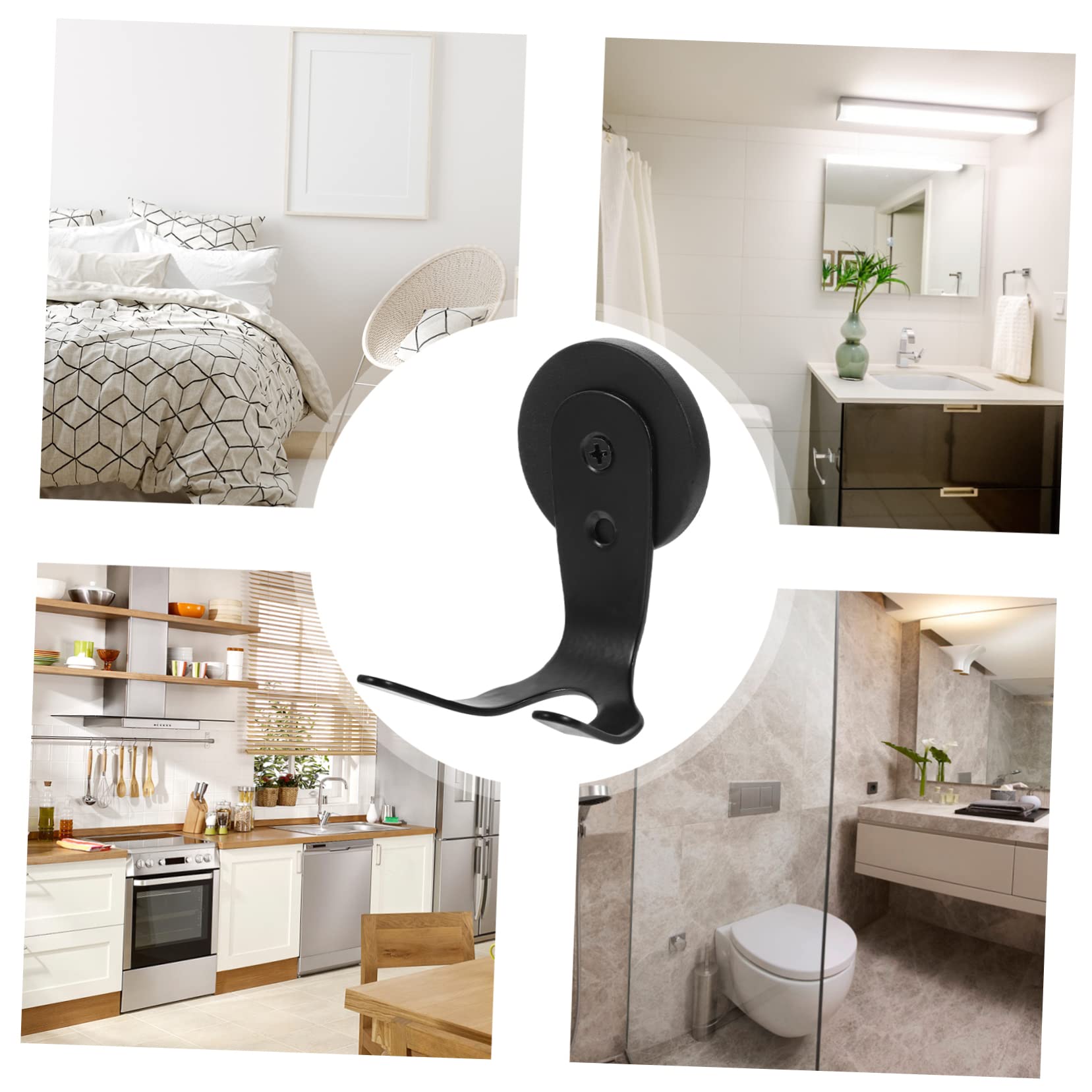 LYGXWJFC 2 Piezas Corona Frontal Percha de Cocina Perchas Ropa Hierro Guirnalda Gancho Multifuncional Pared Nevera Toalla hogar Puerta Sombrero para refrigerador hogar baño Ganchos magnético Bufanda