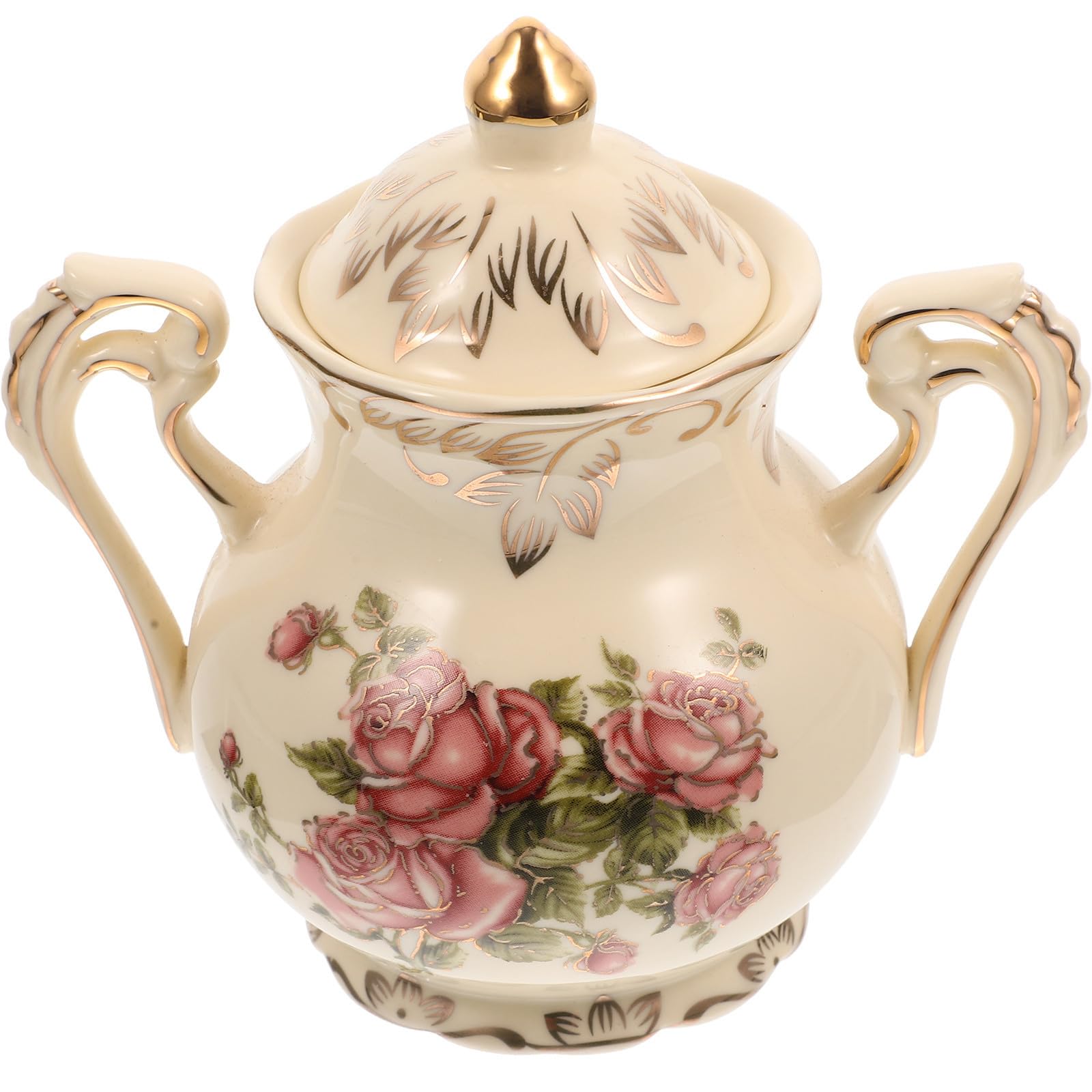 GALPADA Barattolo in Ceramica Vintage 350ml Coperchio per Zucchero