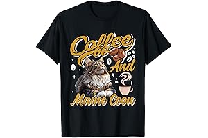 Maine Coon and Coffee T-Shirt: The Purrfect Sip for Cat Lovers