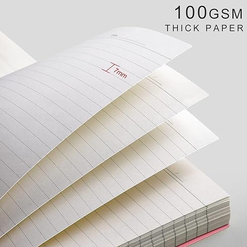 Miniatura 4 de RETTACY Cuaderno de espiral, cuaderno universitario B5 con 300 páginas, diario para mujeres, escuela, trabajo, papel premium sin ácidos de 100 GSM,