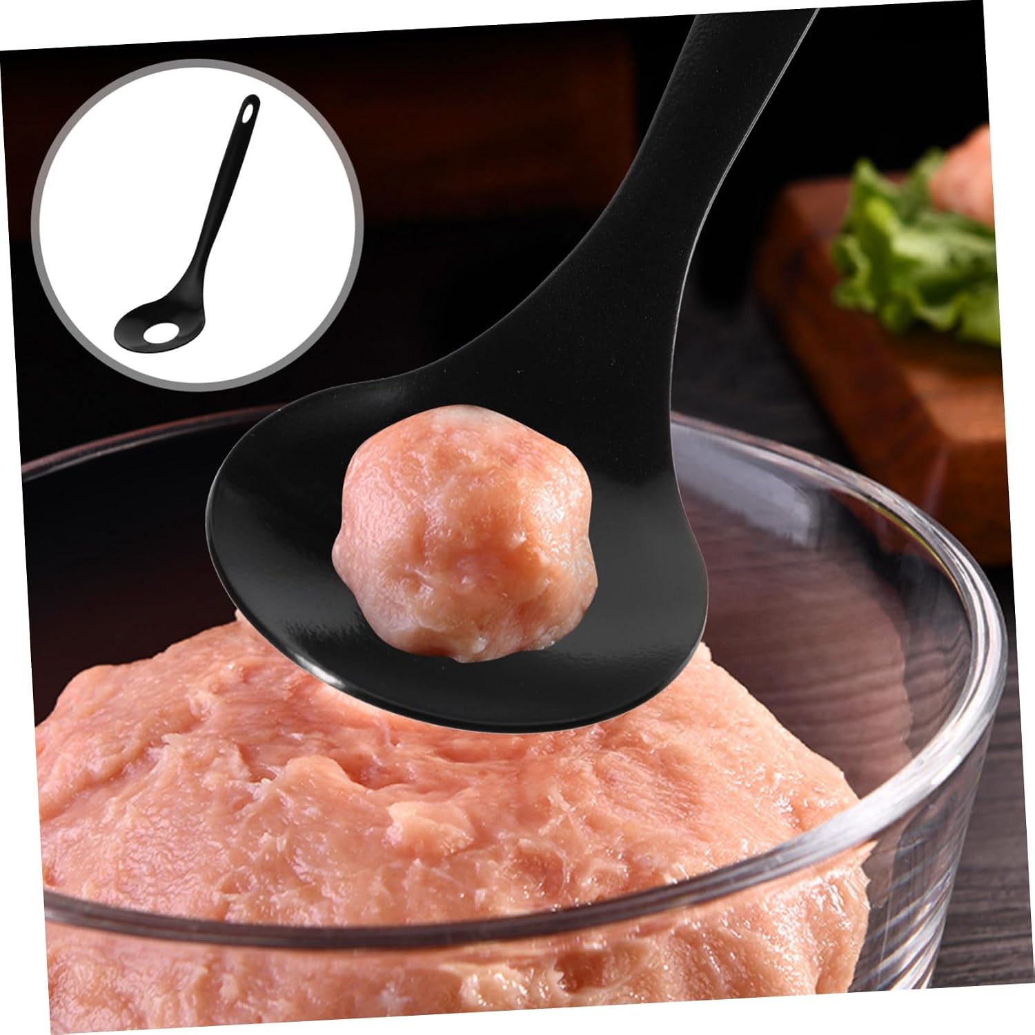 Garneck 3pcs Stainless Steel Meatball Molding Tool Non-stick Meatball Maker Spoon Making for Home Cooking