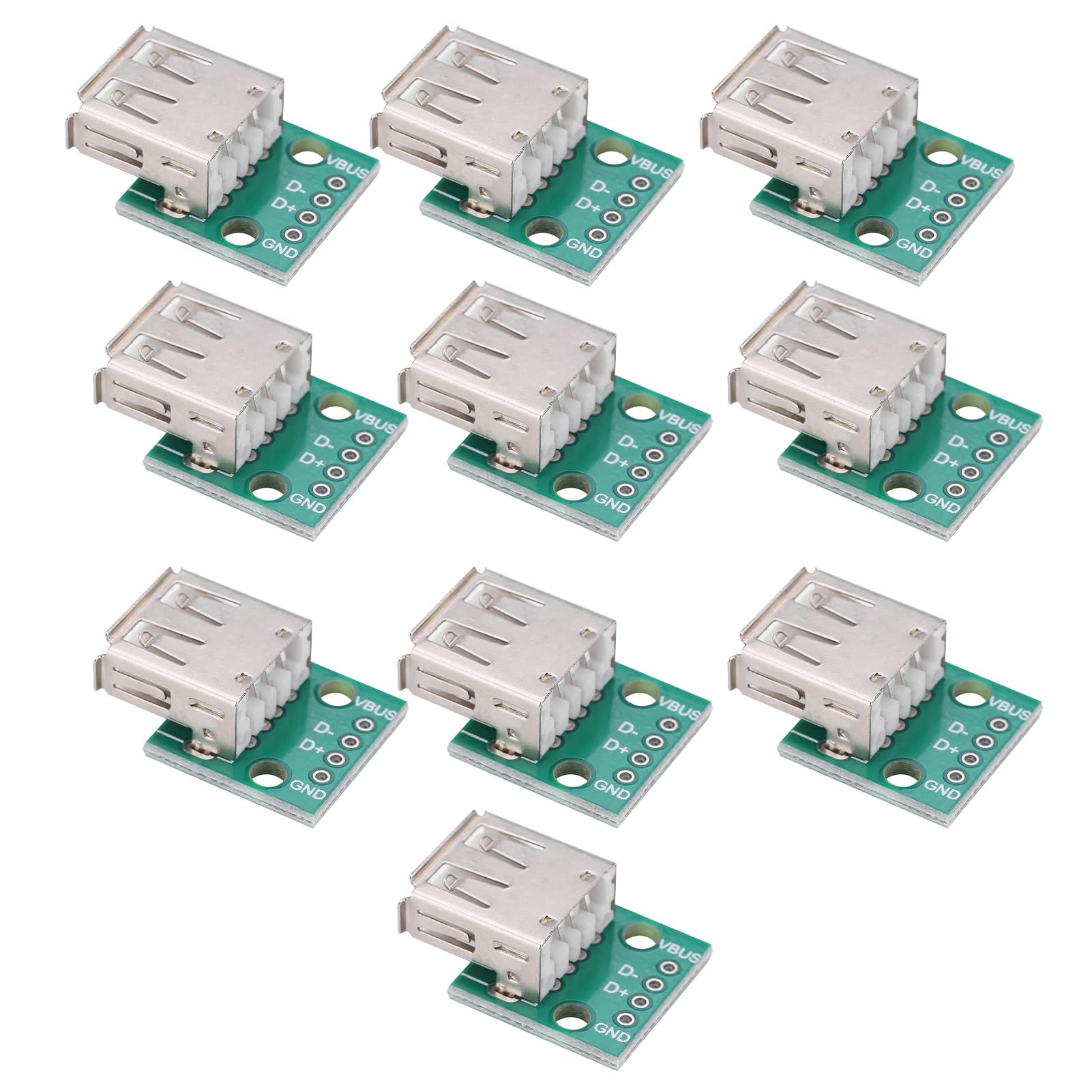 2 x USB Type A Female Socket Breakout Board 2.54mm Pitch DIP Adapter UK