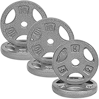 Vista 15 de WF Athletic Supply Placa de agarre estándar de hierro fundido de 1 pulgada para entrenamiento de fuerza, tonificación muscular, pérdida