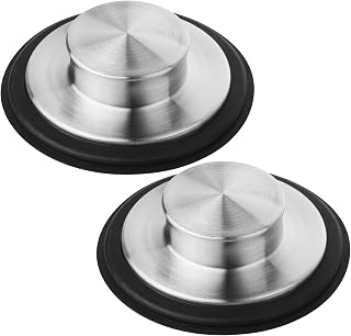 tifanso Kitchen Sink Drain Stopper - 2PCS Garbage Disposal Stopper 3.34 Inch Sink Plug, Stainless Steel Kitchen Sink Drain Cover Fits Standard Kitchen Drain Size of 3.15 Inch