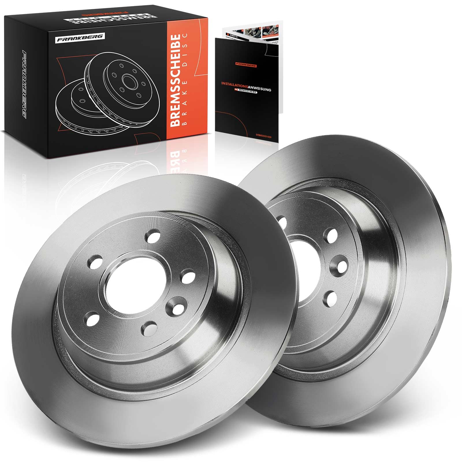 Frankberg 2 discos de freno traseros macizos Ø302 mm 6G912A315BA