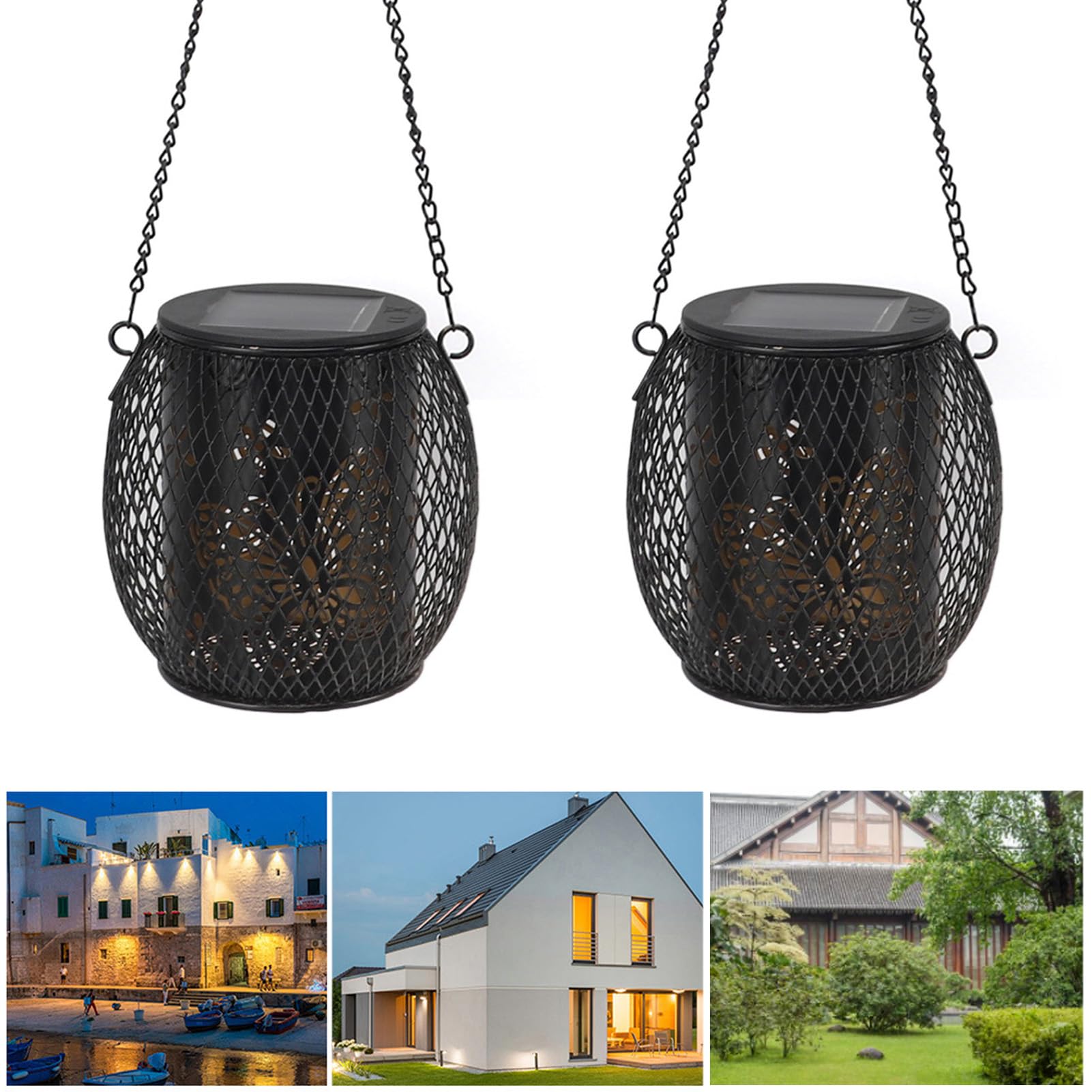 Lampada da Giardino Solare Decorativa con Motivi di Ombra