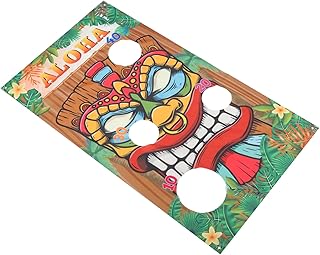 INOOMP 1 Set Hawaiian Sandbag Flag Toss Game Kids Beach Toys Flag Banner Indoor Playset Outdoor Hawaiian Party Toy Interactive Bean Bag Toy Throwing Bean Bag Child The Summer Game Props