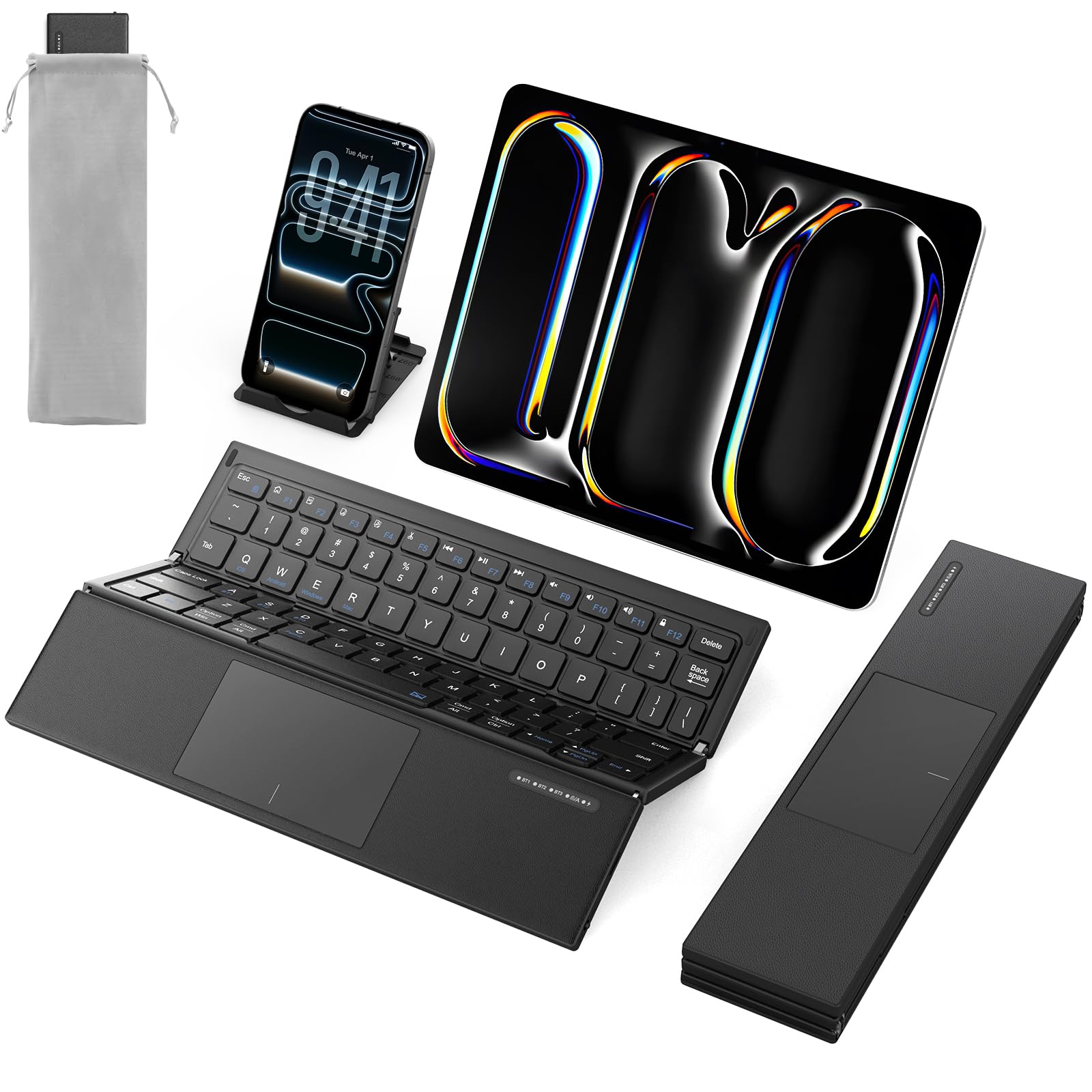 Amazon.com: SODI Z01T Portable Tri-Fold Bluetooth Keyboard with