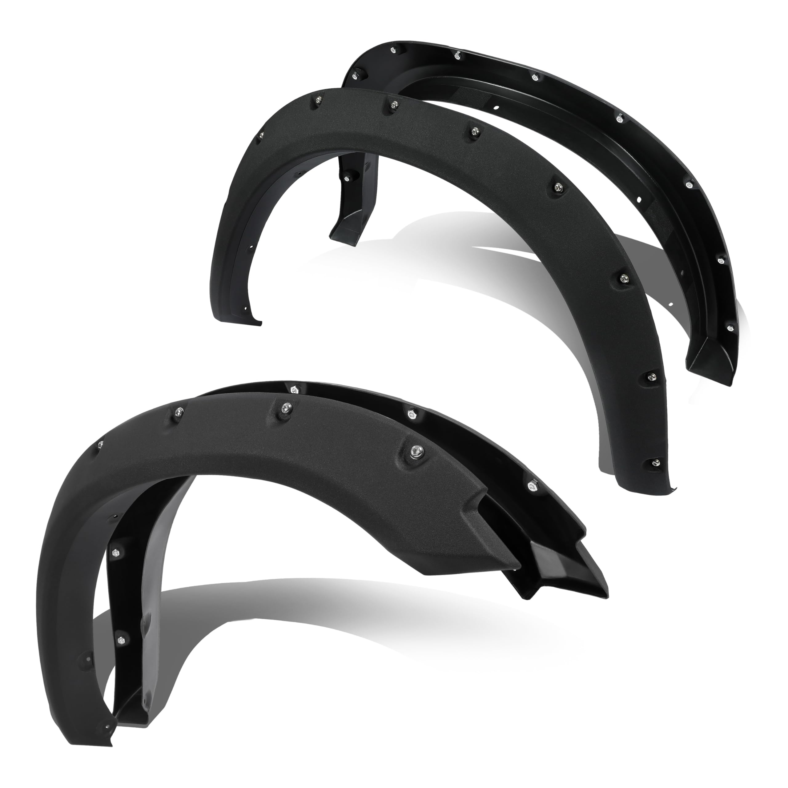 Photo 1 of ***ECOTRIC Fender Flares Compatible with 2009-2010 Dodge Ram 1500/2011-2018 Ram 1500/2019-2023 Ram 1500 Classic Fleetside, Truck Wheel Flares Wheel Cover Textured Black Rivet Style 4Pcs
