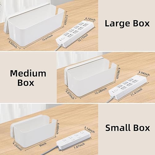 Miniatura 2 de YaeCCC Organizador de cables, organizador de cables, tiras de alimentación Hider para escritorio, TV, computadora, concentrador USB, cables (juego