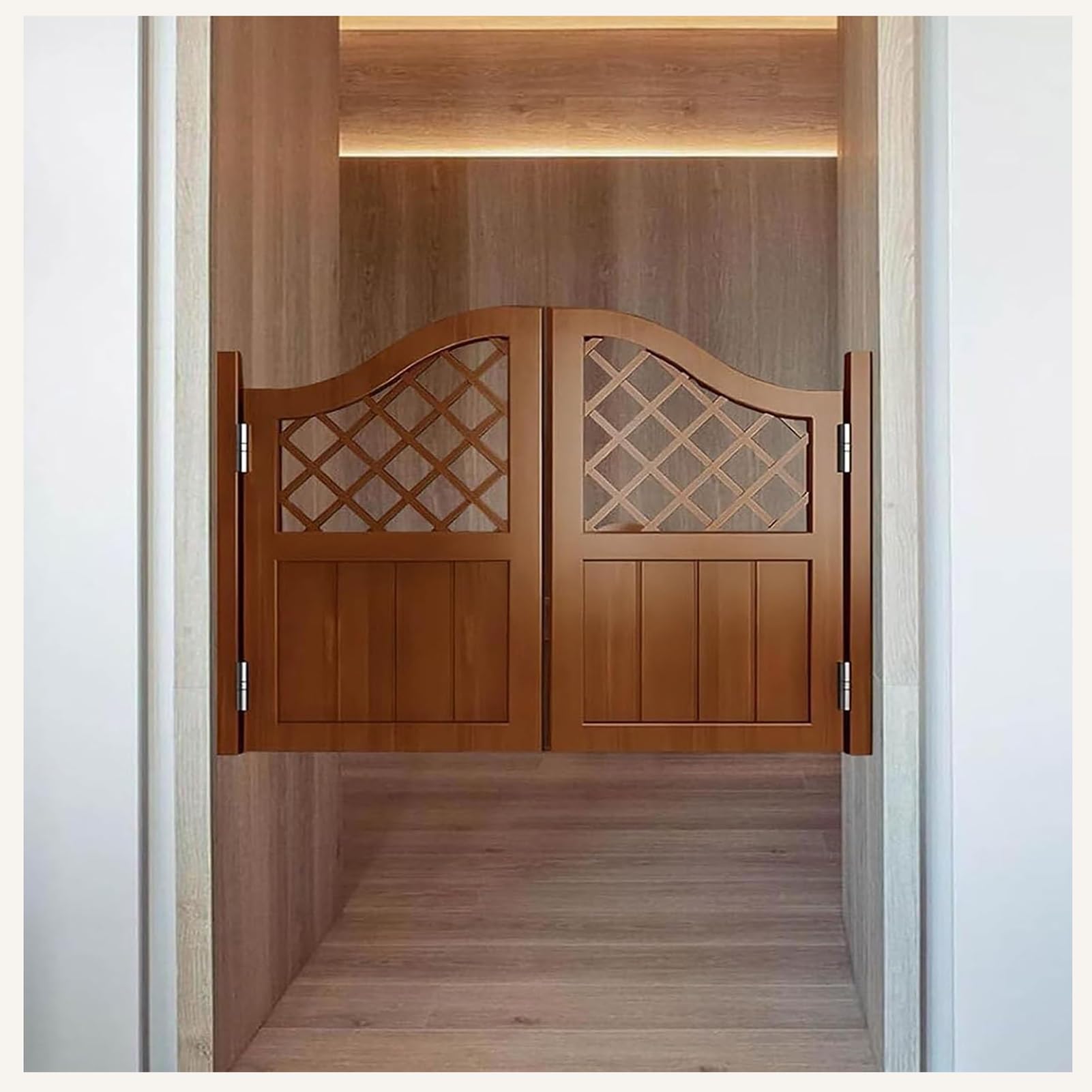 Portes Battantes en Bois Massif, Porte De Saloon, Porte battante Bois, Porte Western,Entrée De Café-Bar, Cuisine, Restaurant, Décoration Intérieure,Marron,70x90cm