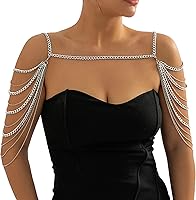 Zangoiry Women's Punk Shoulder Body Chain - Multi-Layered Bikini Tassel Back Necklace for Beach, Wedding, Party