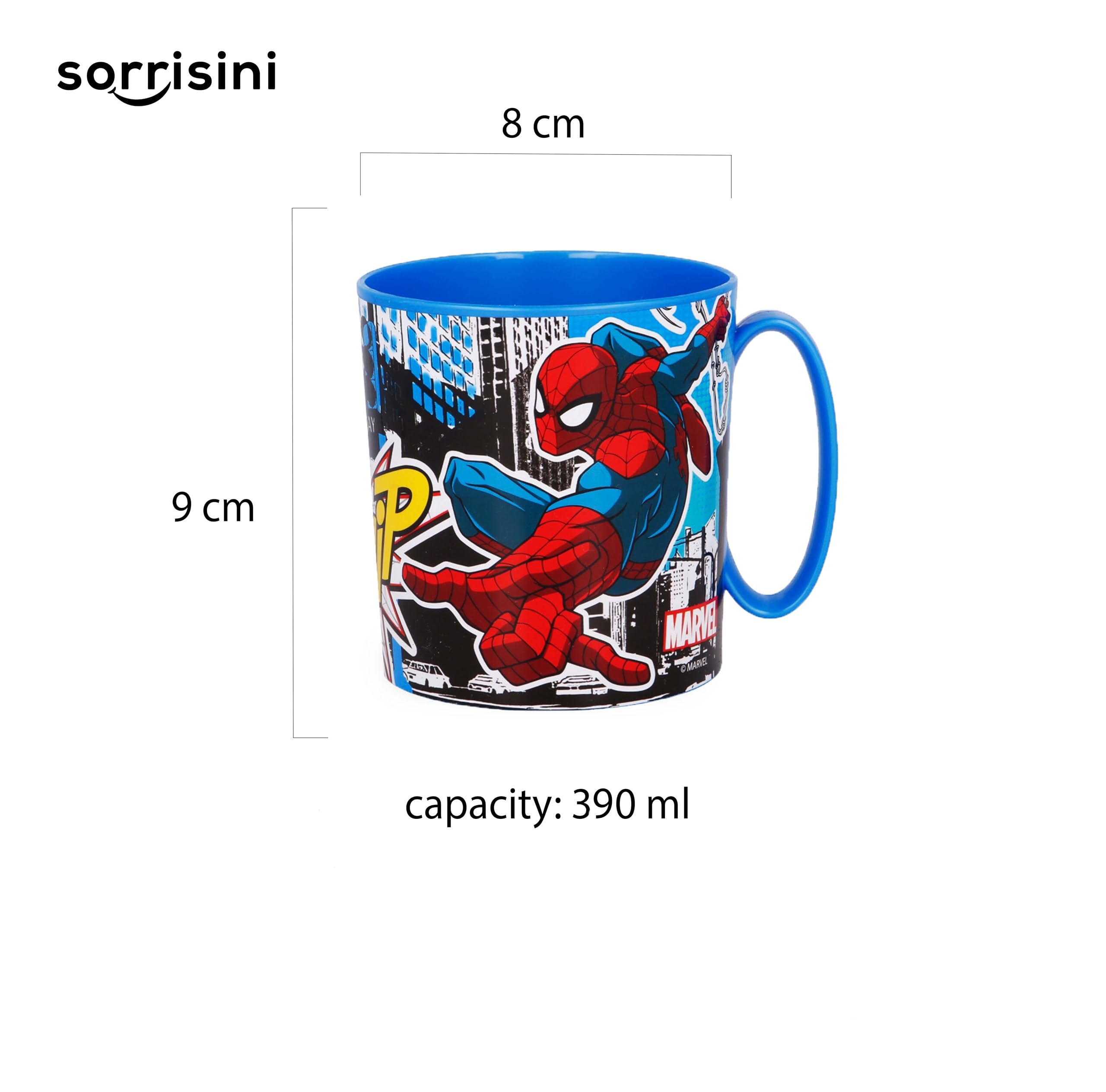 Set Piatti Bambini, Set pappa, Stoviglie bambini riutilizzabile per asilo, scoula, piatto, ciotola, posate, tazza 350ml, Set piatti in plastica dura, Spiderman