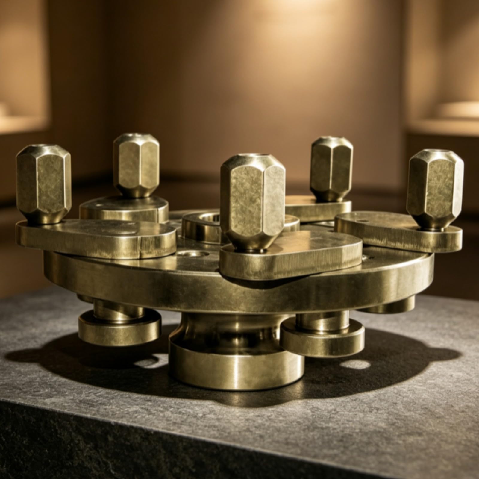 Harilla Morsetto con Piastra D'acciaio Circolare Universale Morsetto con Elementi di Serraggio di Serraggio Regolabili Galvanizzato per Gommificio, Officina, 40mm