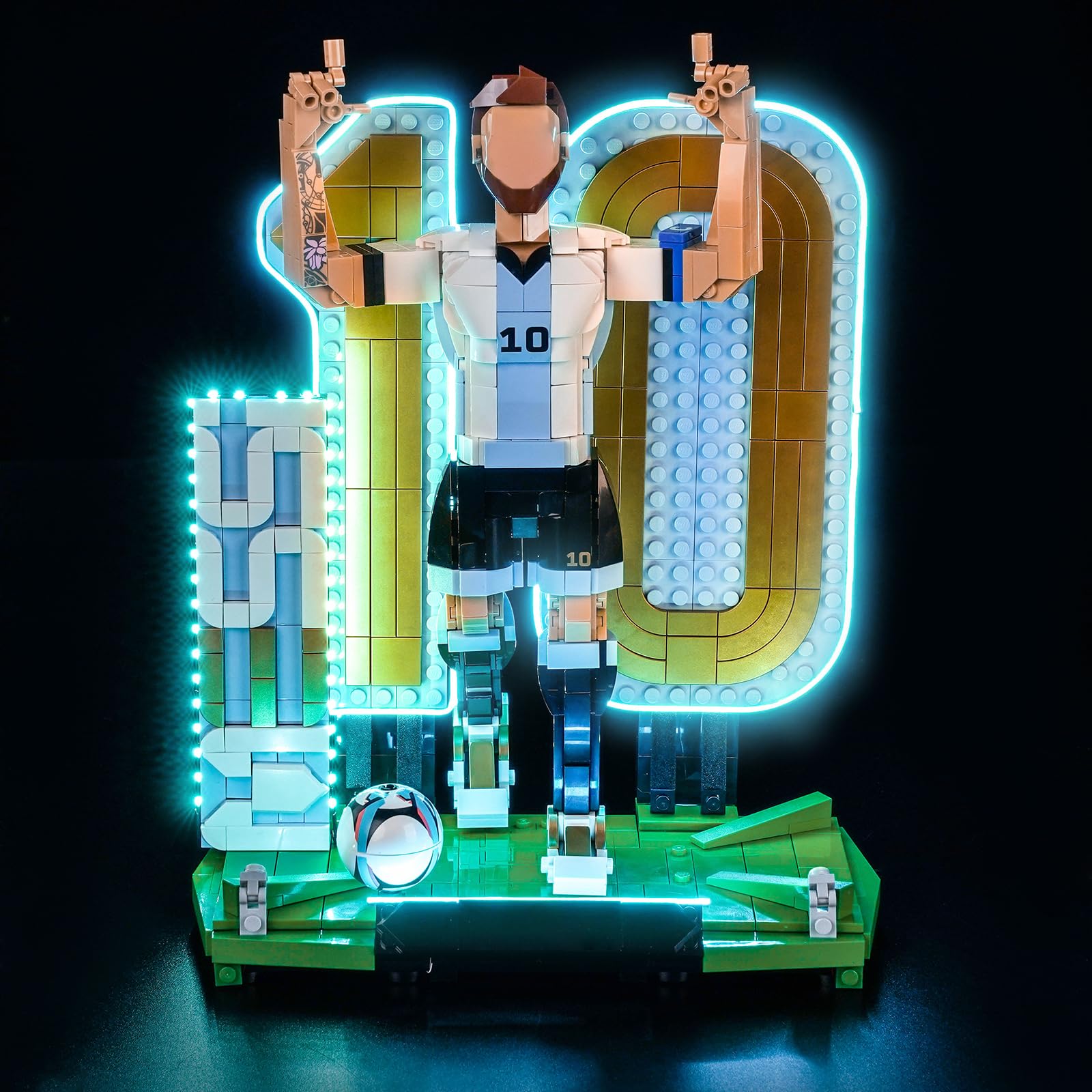 LocoLee Licht Kit kompatibel mit Lego Lionel Messi Fußballlegende, (kein Modell, nur Licht) Dekorative Beleuchtung Set Compatible with Lego 43015 Lionel Messi Soccer Legend