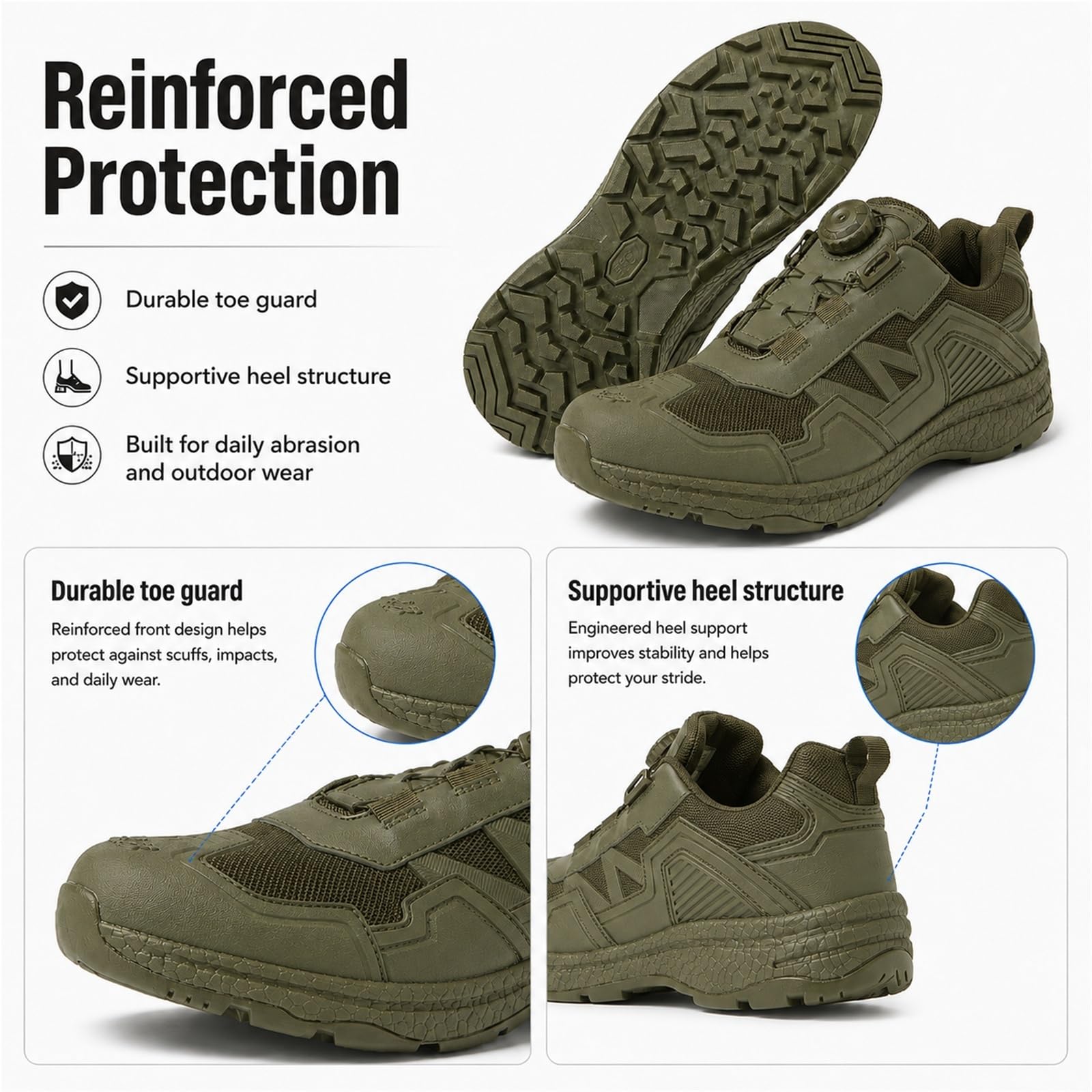 CHAOJING Chaussures Marche Homme Pieds Larges Baskets Randonnée Légères | Mesh respirant, zone orteils large, semelle antidérapante, idéal randonnée, sport et quotidien.