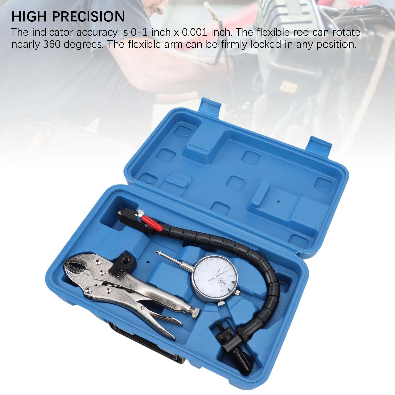 Set di Misuratori di eccentricità del Rotore del Freno Ad Alta Precisione per Tecnici Automobilistici Strumento Misurazione Gioco in Acciaio e Alluminio, per Officine Applicate