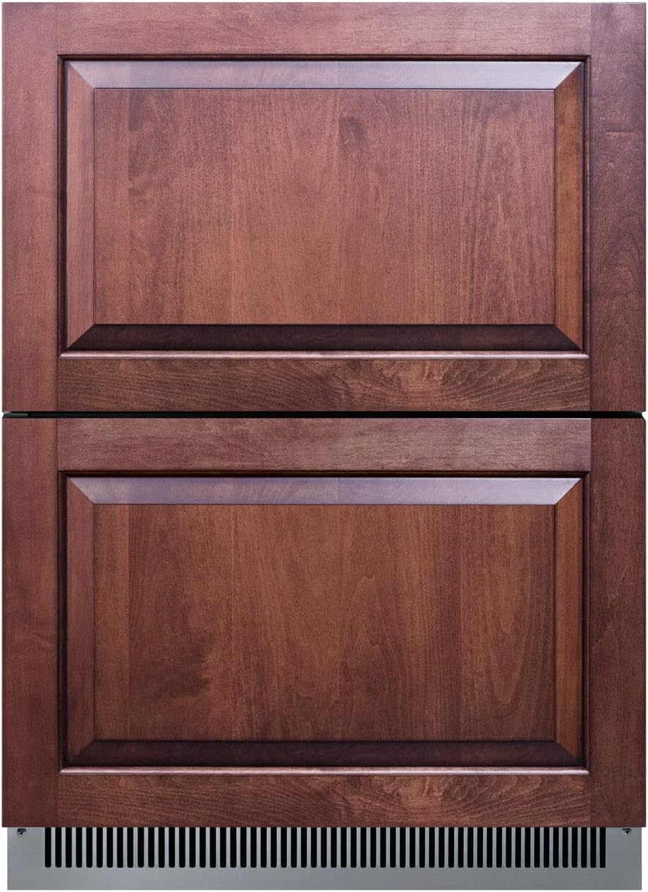 Summit 24” Two Drawer Refrigerator, 4.8 cu.ft. Capacity, ADA Compliant, ENERGYSTAR, Stainless Steel, Panel Ready Capable*- ADRD24PNR (*Panels not included)