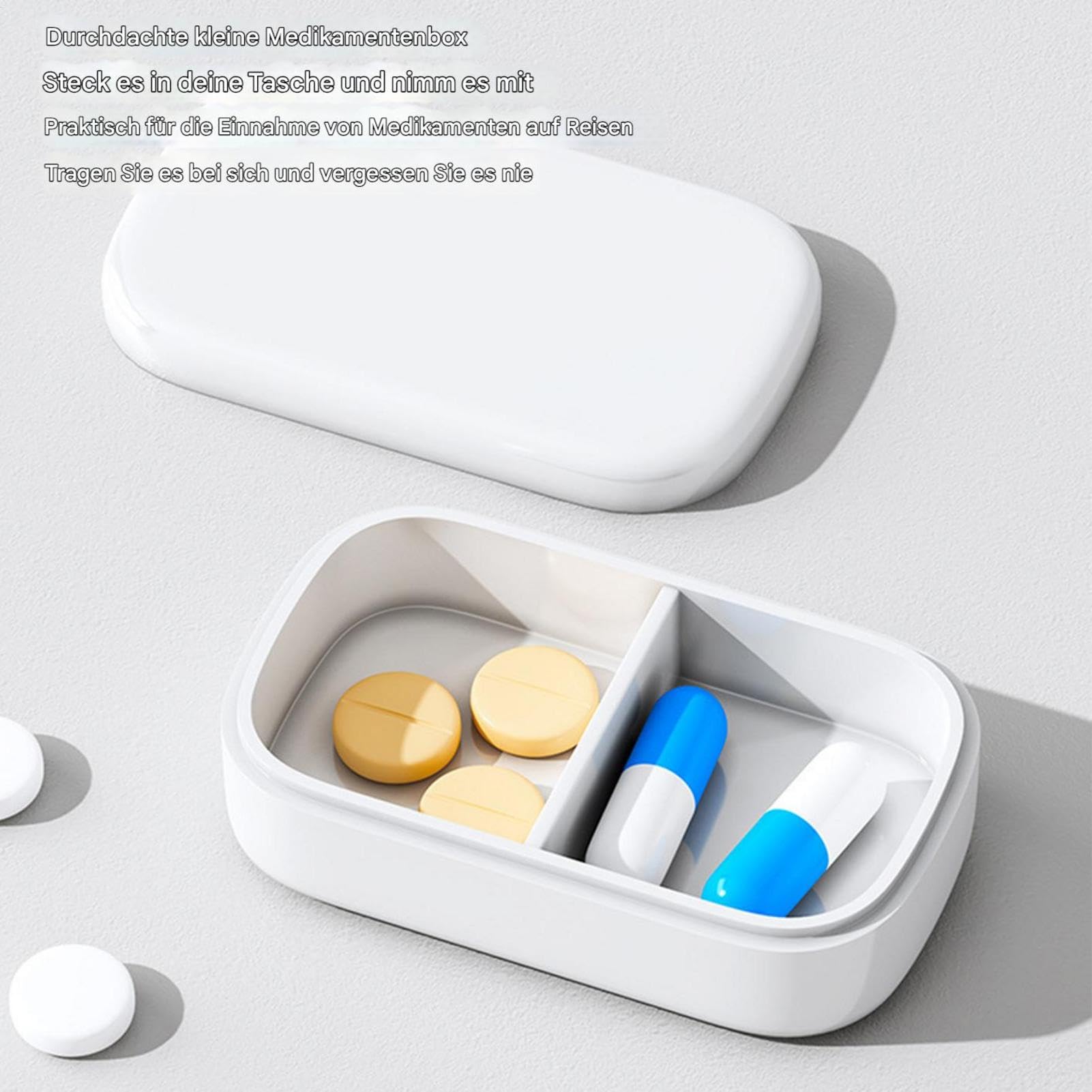 Medication Box – Pill Box Perfect, resistente all'umidità, portapillole, settimanale, portapillole, portapillole, 7 giorni, organizer per tablet per la conservazione di medicinali, scatola