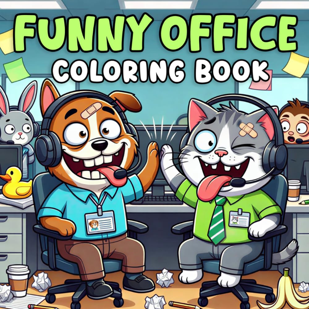 BPO Coloring book: Crazy Office Animals Coloring book, Company Life with Silly Work Moments for Relaxation and Stress Relief