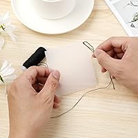 Vista 6 de 6 hojas de lona de malla de plástico, 14 CT transparentes para hacer bordados, pantalla Aida de punto de cruz para manualidades, proyectos