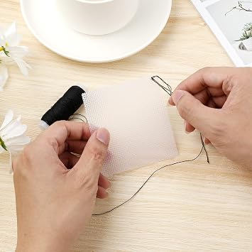 6pcs Plastic Mesh Canvas Sheets | 14 CT Clear for Embroidery Making, Cross Stitch Aida Screen for Crafts DIY Crochet Projects (11x8.2 inch)