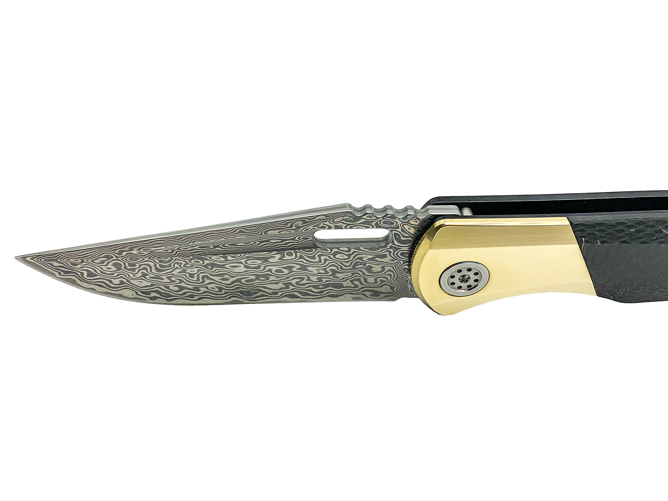 Bastion Gear Baron Folding Knife EDC Damascus Steel Folding Pocket