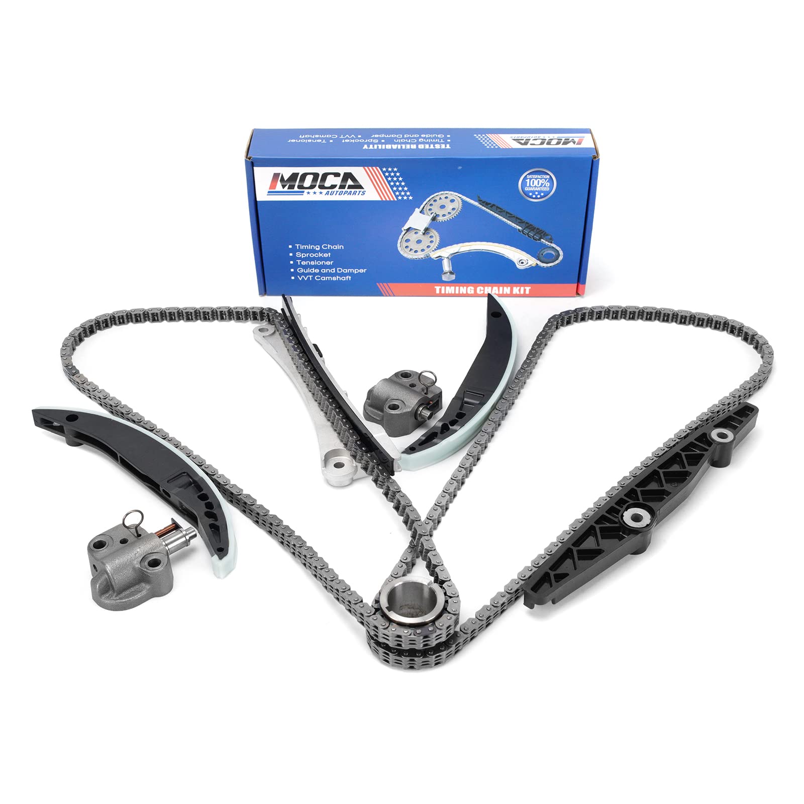 MOCA Engine Timing Chain Kit Fit 2001-2008 for Ford Escape V6 3.0L & 2008-2011 for Mazda Tribute V6 3.0L & 2005-2007 for Mercury Mariner V6 3.0L
