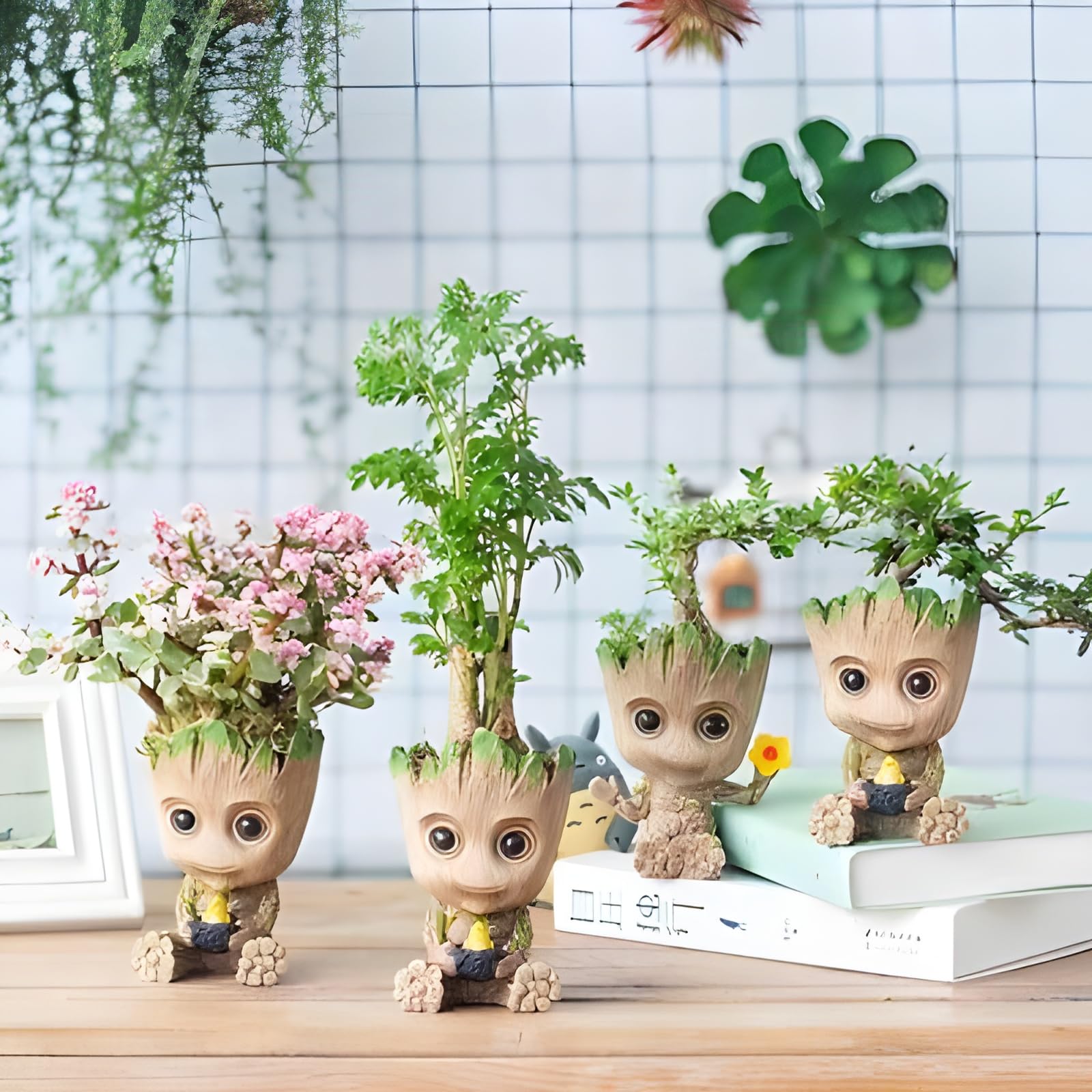 Small Size Groot Planter Pot Combo (Set of 4) for Miniature Gardening, Aquariums, Home Decor, or as a Charming Table Showpiece and Gifts. (B0DHLBKHB5) Amazon Price History, Amazon Price Tracker
