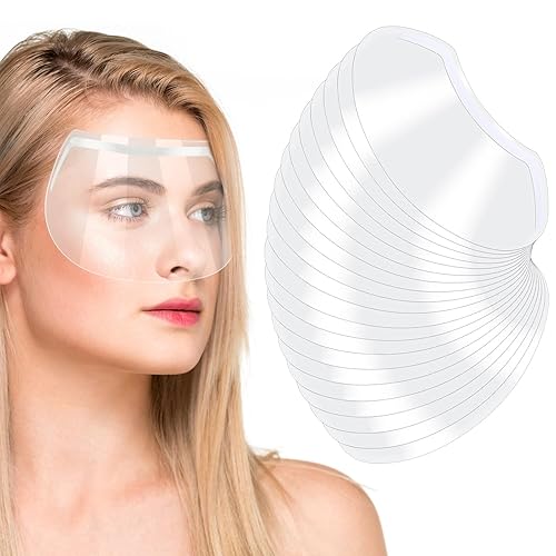 50 gafas de pestañas para ducha, protector de ojos después de cirugía de cataratas, visera transparente para adultos, protector facial desechable