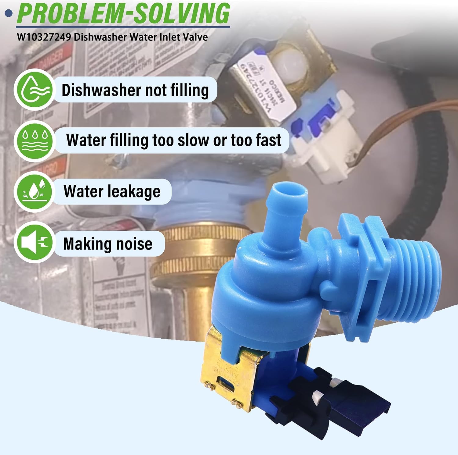 W11175771 W10327249 Dishwasher Water Inlet Valve Fit for Whirl-pool