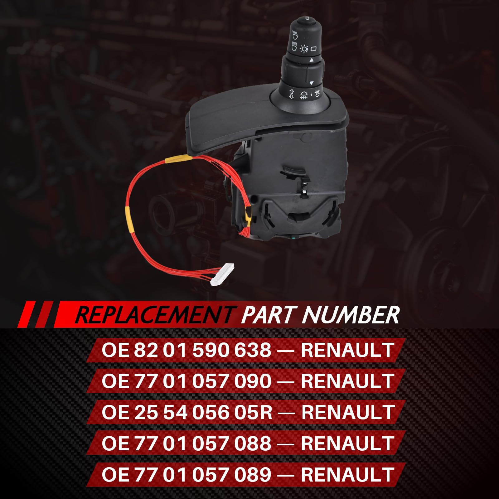 Indicatore Levetta Interruttore Interruttore piantone sterzo Sostituzione per Kangoo Modus Clio III 7701057088 7701057090