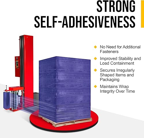 Miniatura 3 de 8NET - Envoltura elástica resistente de 20 pulgadas x 5000 pies, calibre 80, película retráctil de plástico azul, caja de 1 rollo