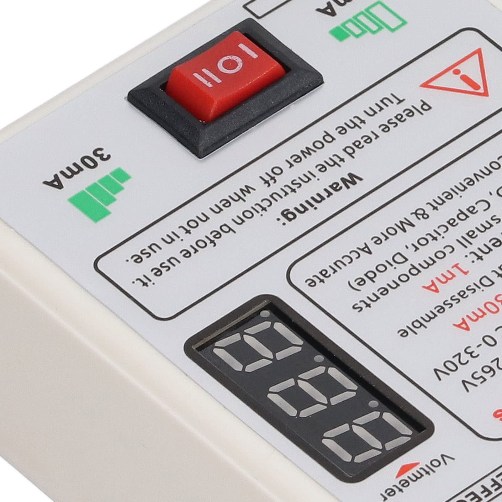 Tester Retroilluminazione LED TV 0-300V, Doppia Gamma di Corrente e Display Digitale, per Test Lampadine LED e Diodi Condensatori (Spina europea)