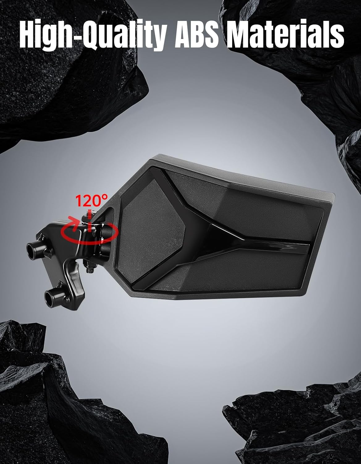 Ranger Side Mirrors, Adjustable Folding UTV Rearview Mirrors for Polaris Ranger 1000/ XP 1000/ Crew 2018-2025, Clear Vision （Not for Northstar)
