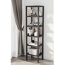 Mithra Life 6 Tiers Plastic Black Bathroom Kitchen Shelf MIT1045