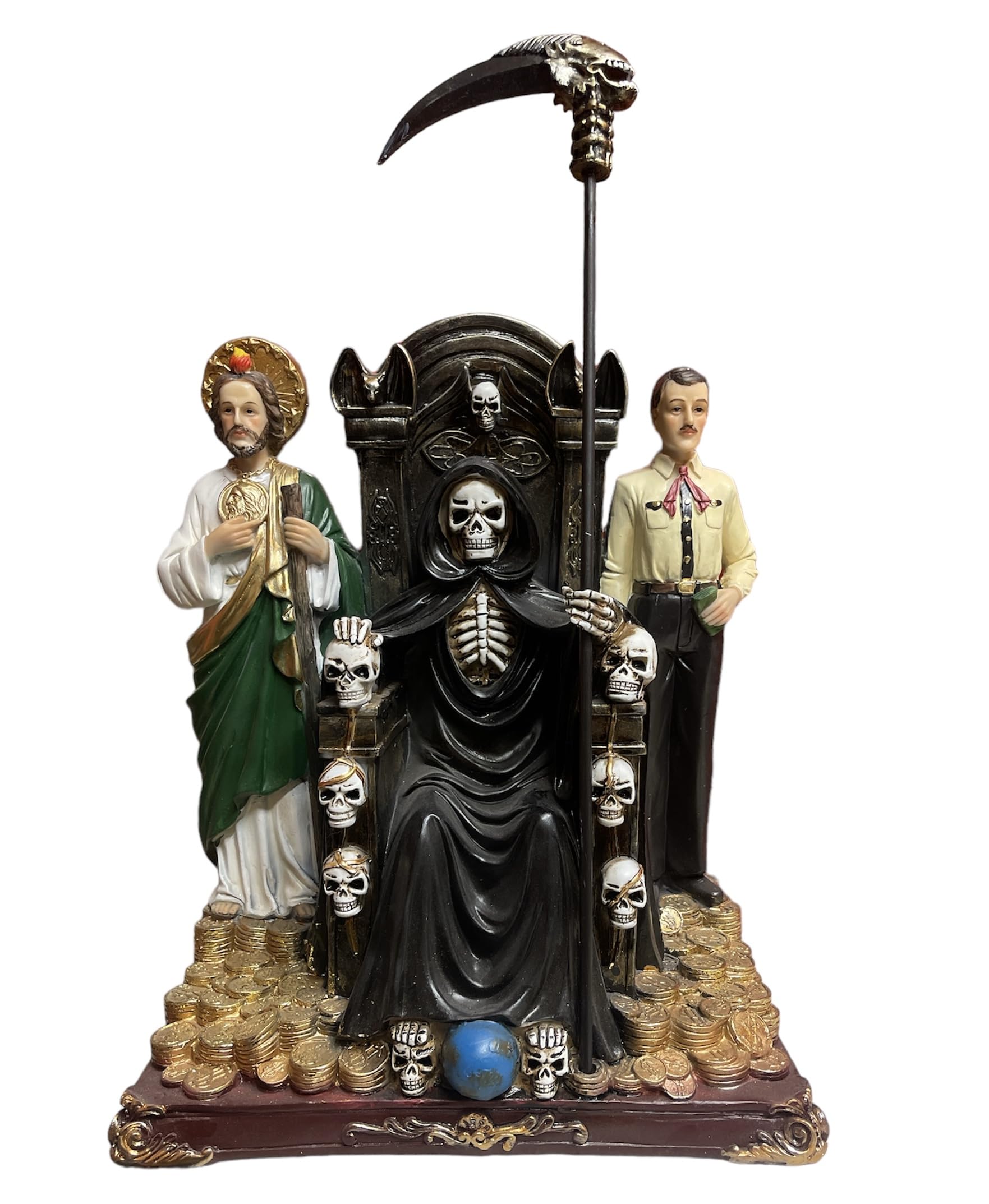 Amazon.com: Statues Santa Muerte with Jesus Malverde & St. Jude