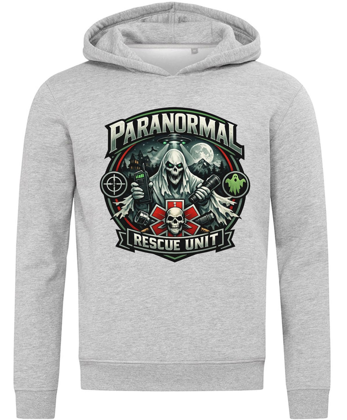Dark Spectre wiodąca jednostka ratownictwa paranormalnego bluza z kapturem bluza z kapturem mieszanka bawełny szara