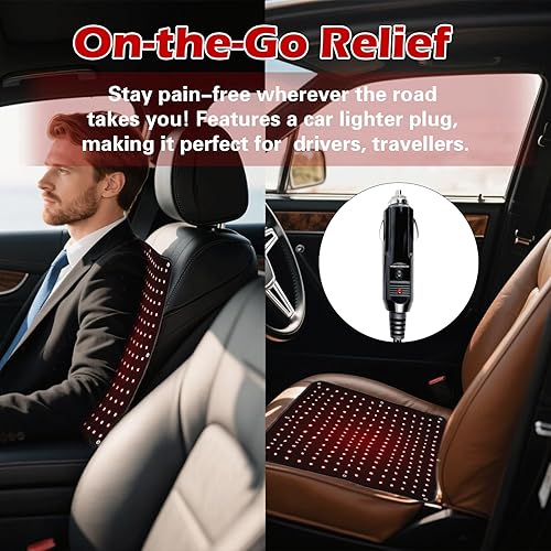 Miniatura 3 de Alfombrilla de terapia de luz roja de 18 "x 18" para cuerpo, 255 LEDs 660nm 850nm Almohadilla de calefacción de terapia de luz infrarroja con