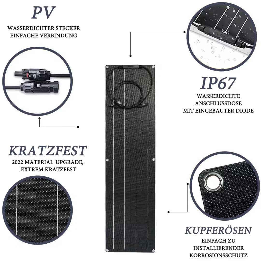 Pannelli Solari 800W Pannello Solare ETFE Con Controllo 40A Pannelli Solari Flessibili 18-36V Adatto Per Interni/Esterni/Tetto/Casa/Roulotte/Campeggio
