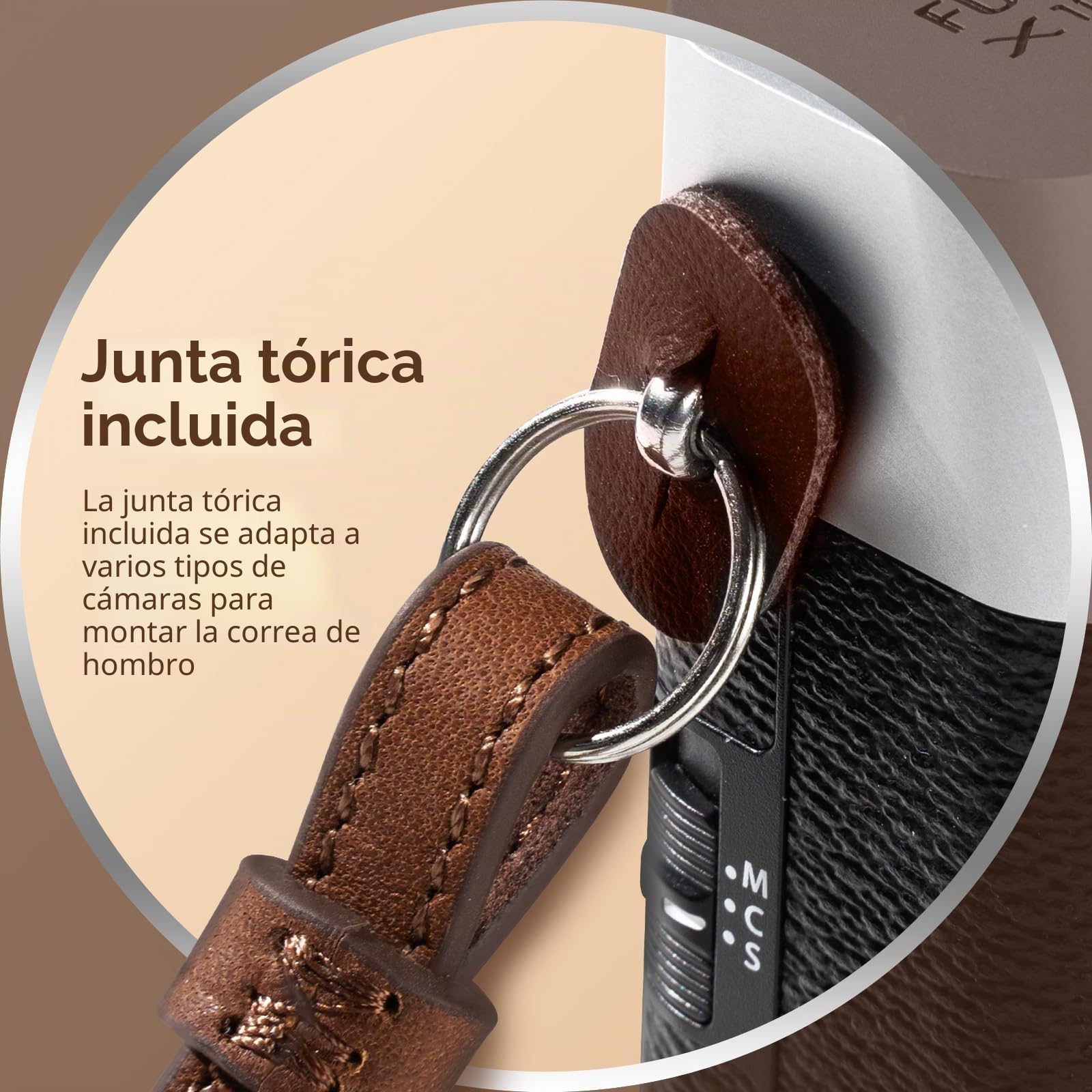 SMALLRIG Correa universal de cuero para cámara para el cuello y el hombro, ajustable de 100 a 110 cm (40 a 43 pulg.), carga máxima de 10 kg (22 lb), soporte ergonómico para el hombro para viajes
