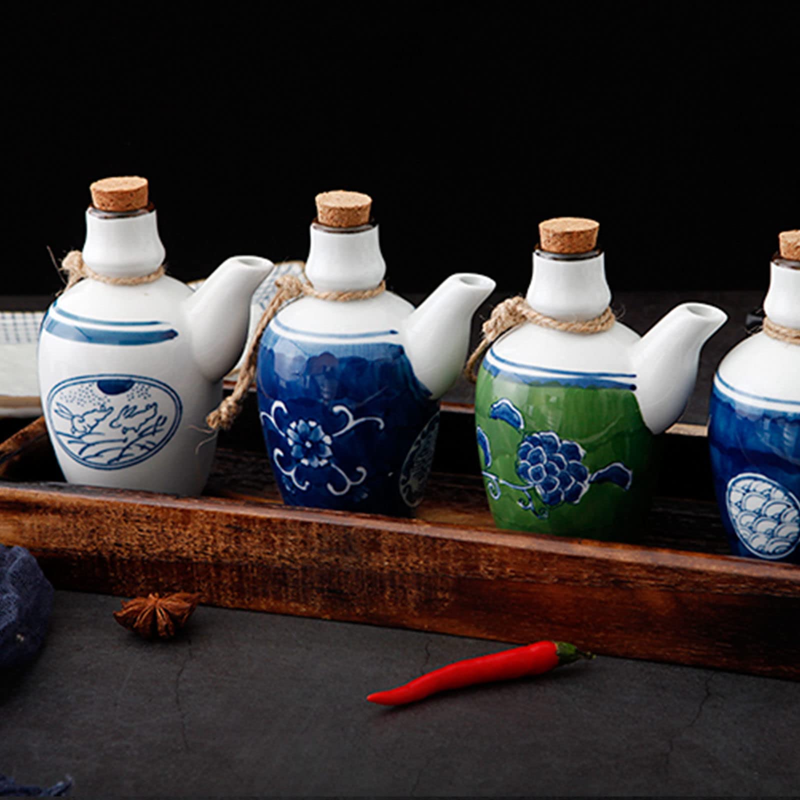 Tarro de especias de porcelana, azucarero, juegos de crema y azúcar, bote de crema y azúcar, tarro de azúcar con jarra de crema, juego for servir café, jarra de crema -Azucarero azul ( Color : Blue ,
